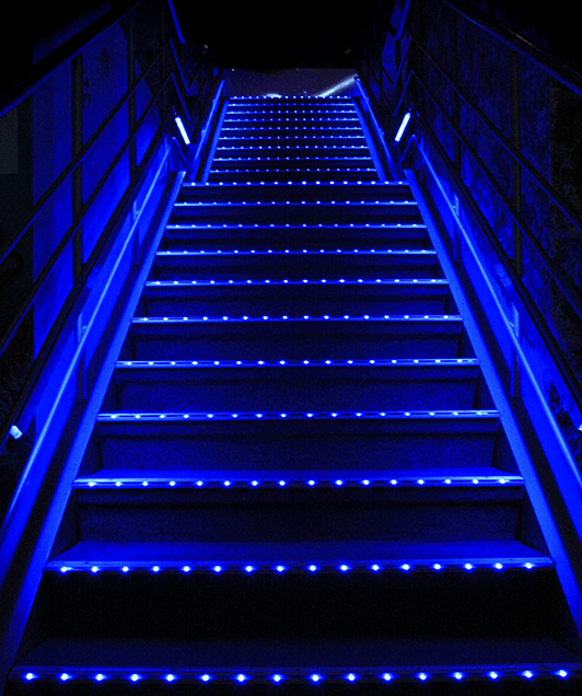 Blue LED Stair Lights