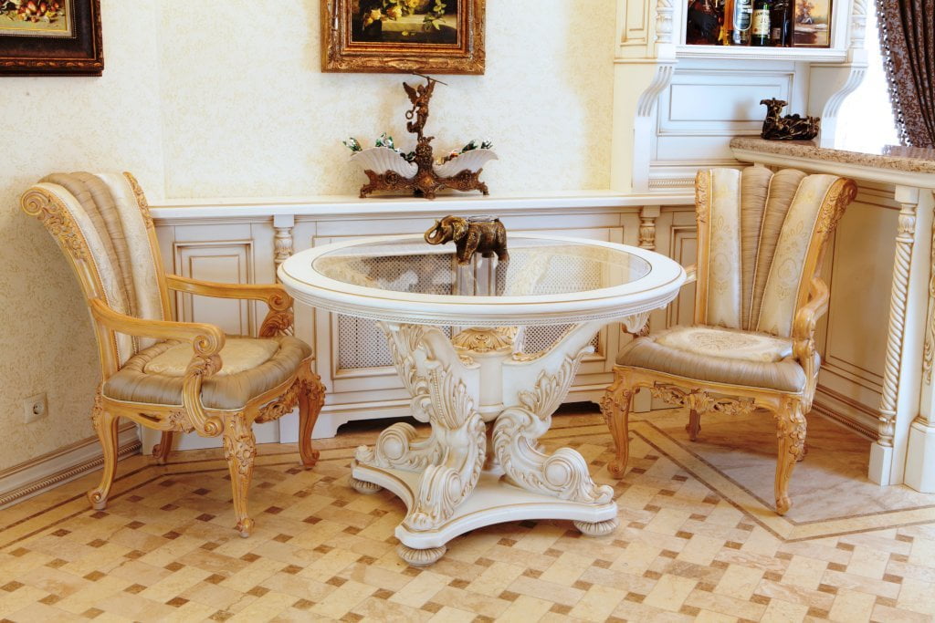 Glass Pedestal Dining Desk