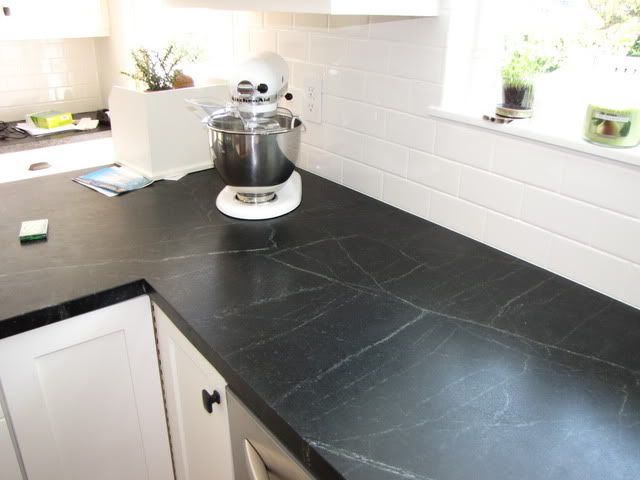 black soapstone kitchen countertop