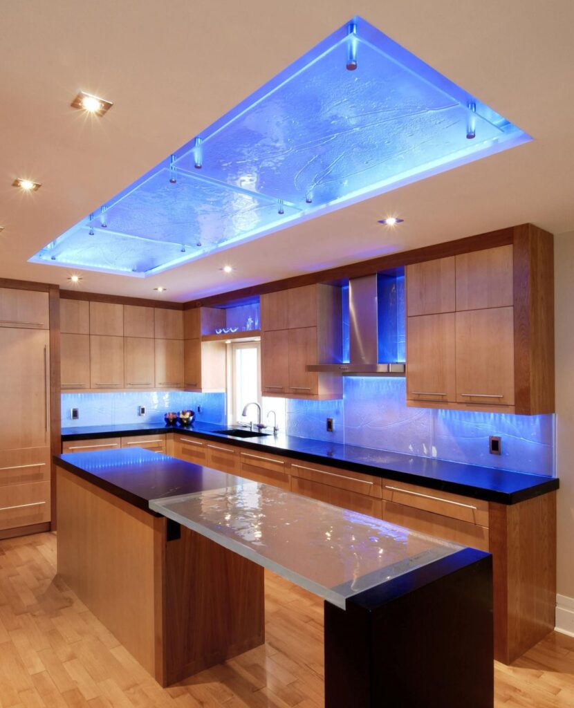 kitchen worktop lighting idea