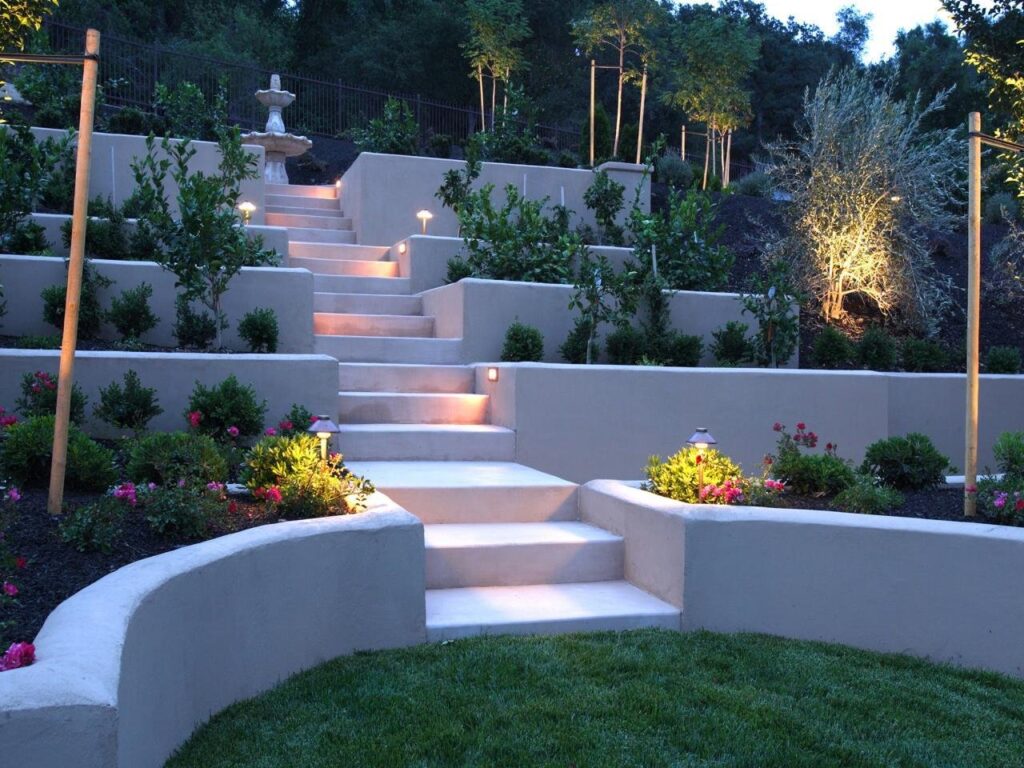 recessed garden wall light