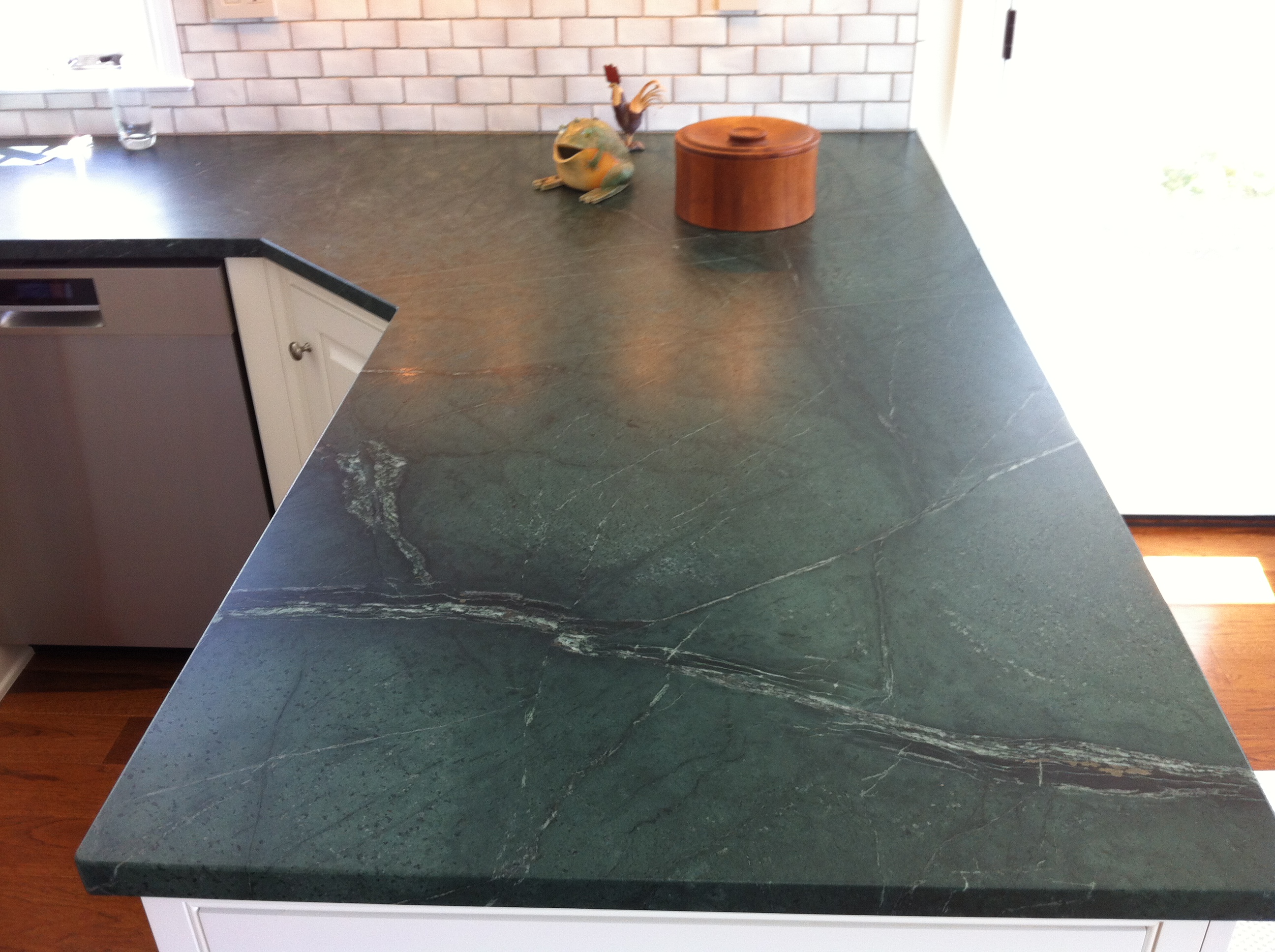 green soapstone countertop