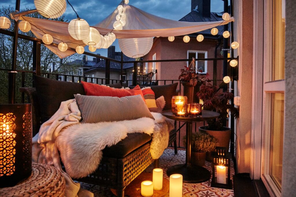 terrace light decoration ideas