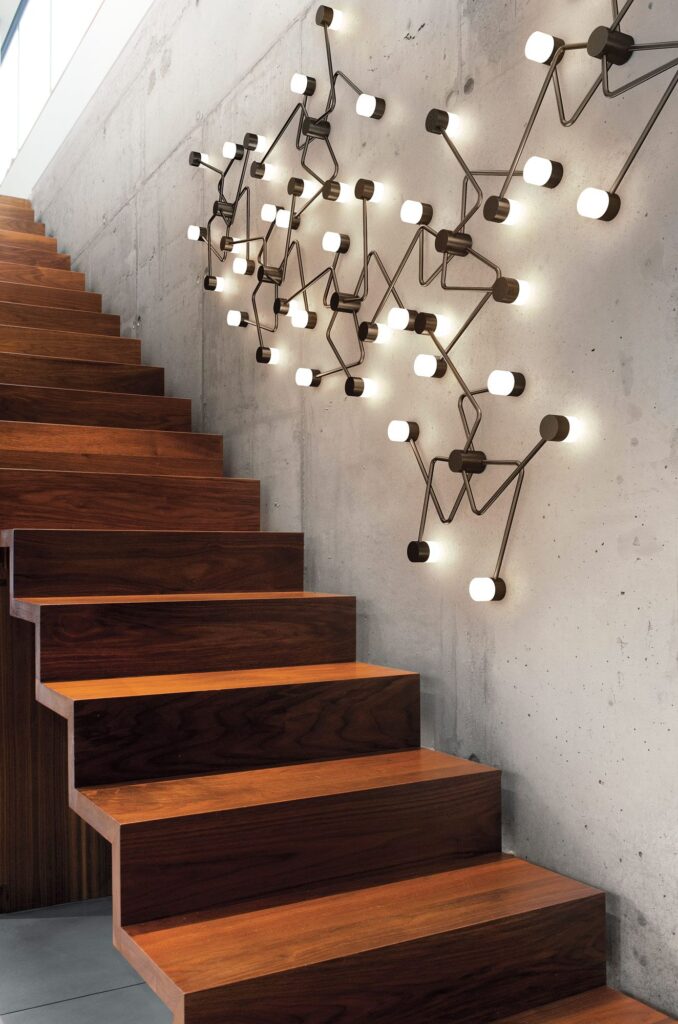 unusual Stairs Lamp Design